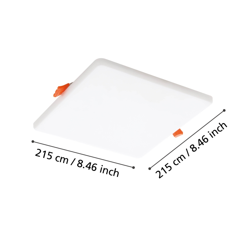 Eglo - Κρεμαστό φωτιστικό οροφής μπάνιου LED LED/18W/230V 21,5x21,5 cm IP65