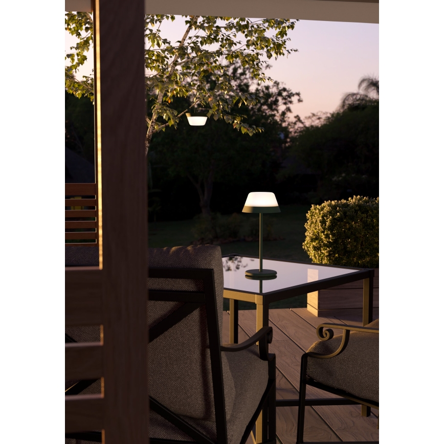 Eglo - LED RGBW Dimmable φωτιστικό αφής εξωτερικού χώρου 2in1 LED/1,5W/5V 2600 mAh IP54 πράσινο