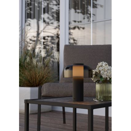 Eglo - LED Dimmable φωτιστικό αφής εξωτερικού χώρου LED/2,25W/5V 2400-4000K 5200 mAh IP44 μαύρο