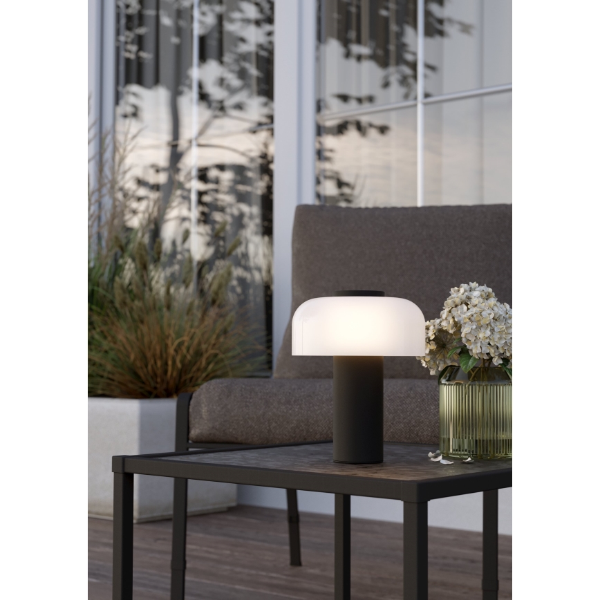 Eglo - LED Dimmable φωτιστικό αφής εξωτερικού χώρου LED/2,25W/5V 2400-4000K 5200 mAh IP44 μαύρο/λευκό