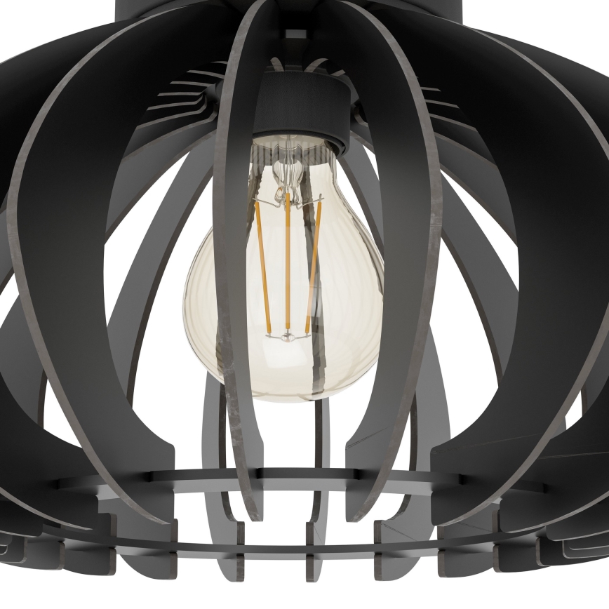 Eglo - Φωτιστικό οροφής 1xE27/40W/230V διάμετρος 38 cm μαύρο