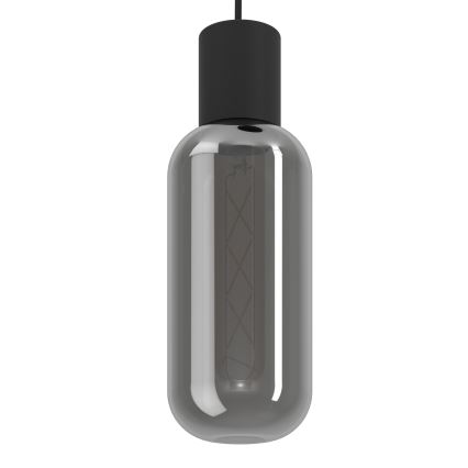 Eglo - Κρεμαστό φωτιστικό με καλώδιο 3xE27/4W/230V μαύρο/καπνιστό