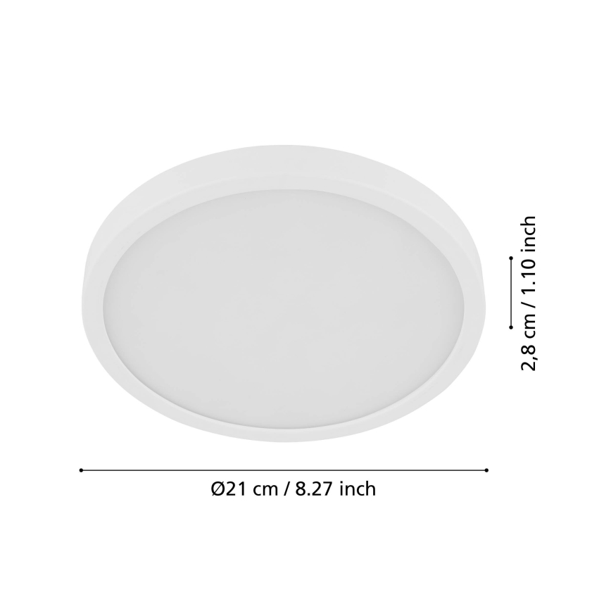 Eglo - Φωτιστικό οροφής LED με αισθητήρα FUEVA LED/17W/230V 3000K ø  21cm