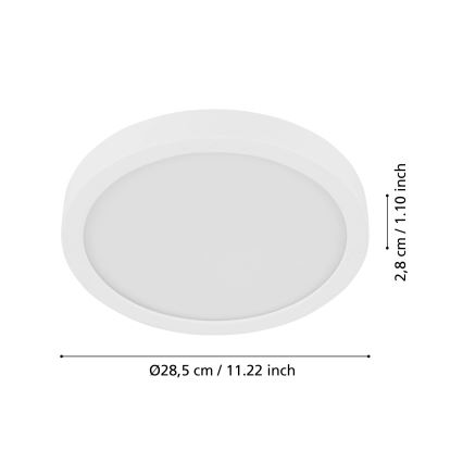 Eglo - Φωτιστικό οροφής LED με αισθητήρα FUEVA LED/17W/230V 3000K ø 28,5 cm