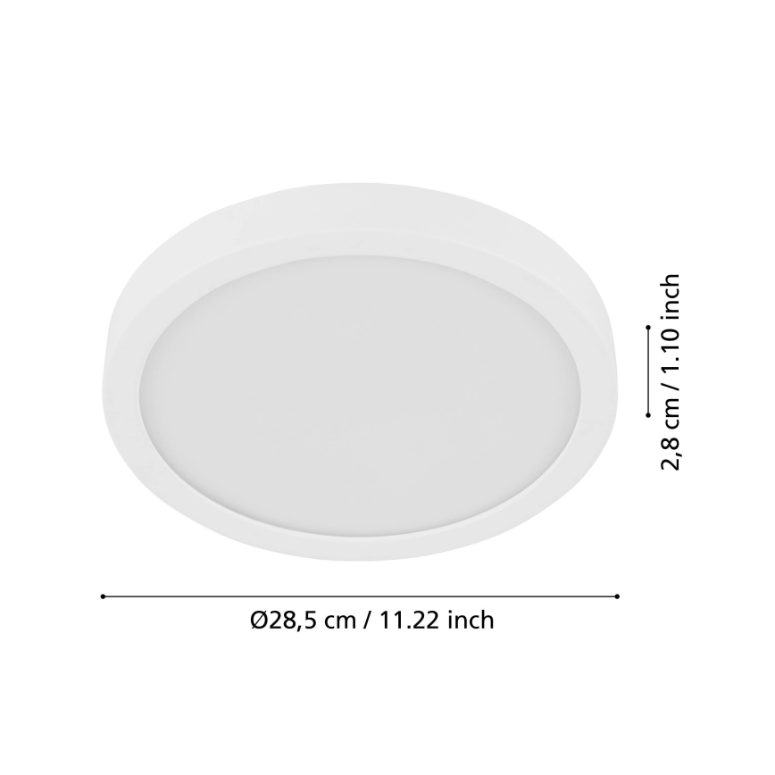 Eglo - Φωτιστικό οροφής LED με αισθητήρα FUEVA LED/17W/230V 3000K ø 28,5 cm