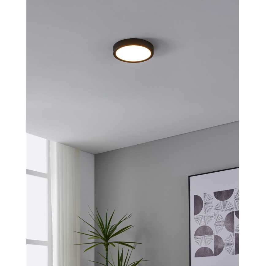 Eglo - Φωτιστικό οροφής LED με αισθητήρα LED/17W/230V 3000K μαύρο