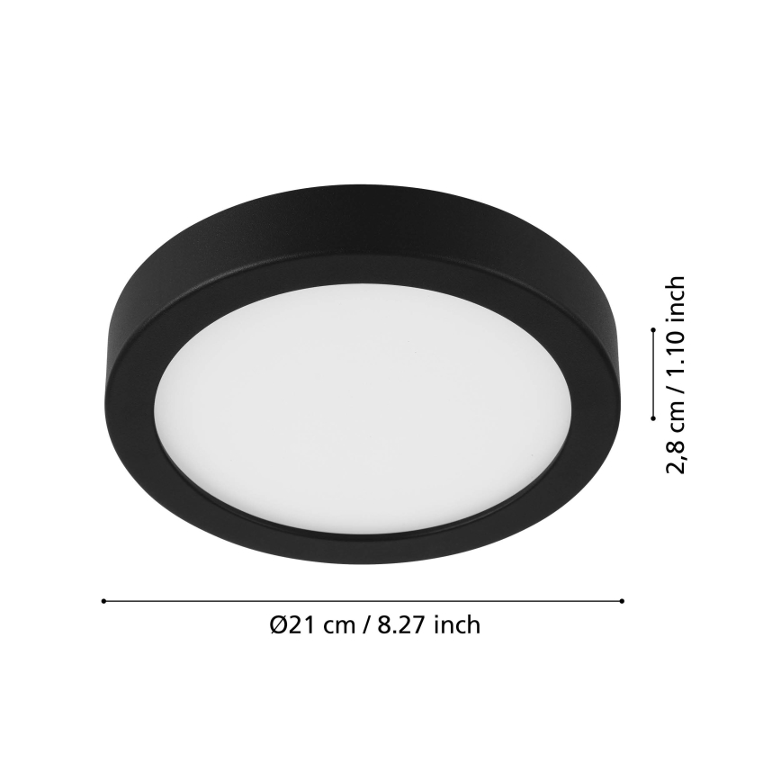 Eglo - Φωτιστικό οροφής LED με αισθητήρα LED/17W/230V 3000K μαύρο