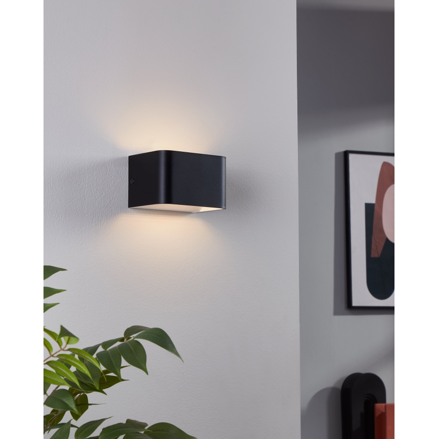 Eglo - Φωτιστικό τοίχου LED LED/6W/230V 3000K μαύρο