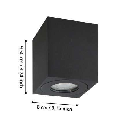 Eglo - Φωτιστικό σποτ εξωτερικού χώρου 1xGU10/5W/230V 8x8cm IP44