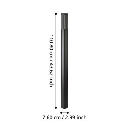 Eglo - Λάμπα εξωτερικού χώρου 1xE27/15W/230V 110 cm IP54