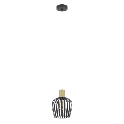 Eglo - Κρεμαστό φωτιστικό οροφής 1xE27/40W/230V μαύρο/χρυσό