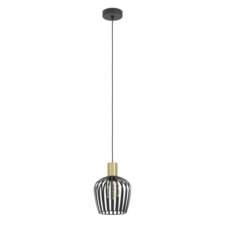 Eglo - Κρεμαστό φωτιστικό οροφής 1xE27/40W/230V μαύρο/χρυσό