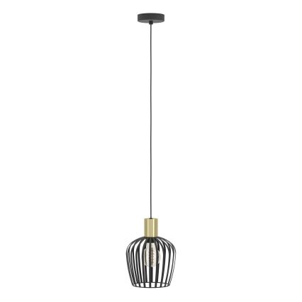 Eglo - Κρεμαστό φωτιστικό οροφής 1xE27/40W/230V μαύρο/χρυσό
