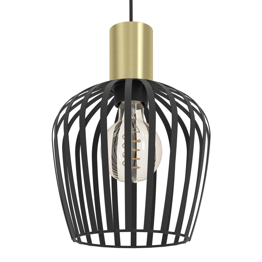 Eglo - Κρεμαστό φωτιστικό οροφής 1xE27/40W/230V μαύρο/χρυσό