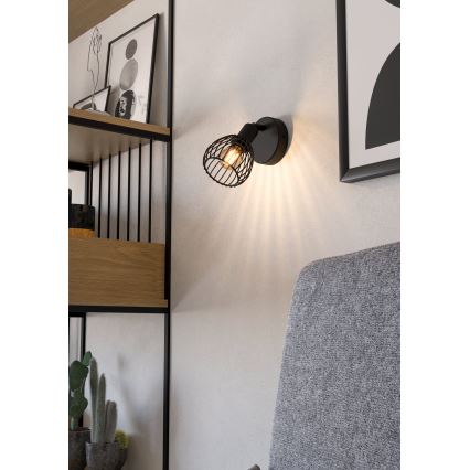 Eglo - Φωτιστικό τοίχου 1xE14/40W/230V μαύρο