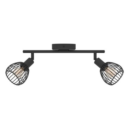 Eglo - Φωτιστικό σποτ 2xE14/40W/230V μαύρο