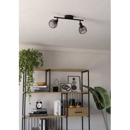 Eglo - Φωτιστικό σποτ 2xE14/40W/230V μαύρο