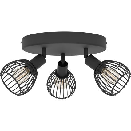 Eglo - Φωτιστικό σποτ 3xE14/40W/230V μαύρο