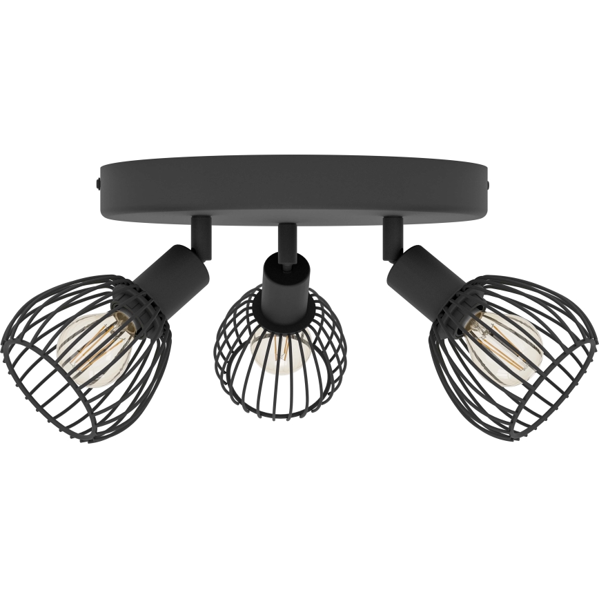 Eglo - Φωτιστικό σποτ 3xE14/40W/230V μαύρο