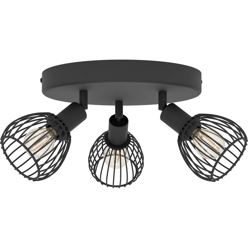 Eglo - Φωτιστικό σποτ 3xE14/40W/230V μαύρο