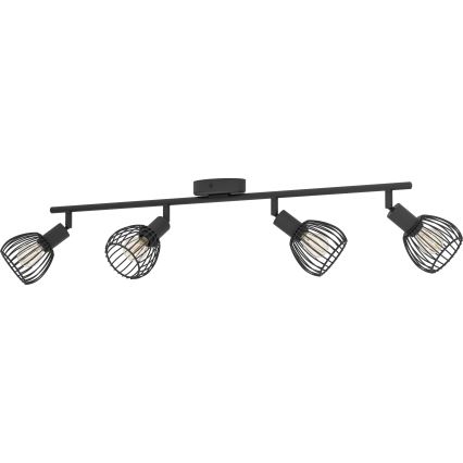 Eglo - Φωτιστικό σποτ 4xE14/40W/230V μαύρο