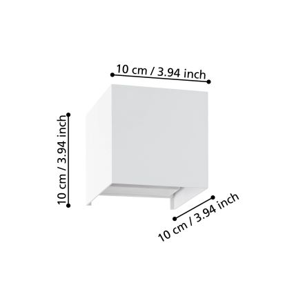 Eglo - Φωτιστικό τοίχου LED 2xLED/1,5W/230V 3000K λευκό