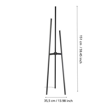 Eglo - Επιδαπέδιο φωτιστικό LED/30W/230V μαύρο