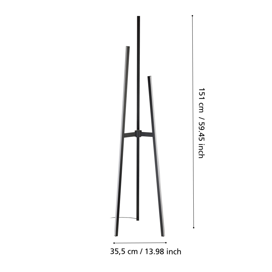 Eglo - Επιδαπέδιο φωτιστικό LED/30W/230V μαύρο