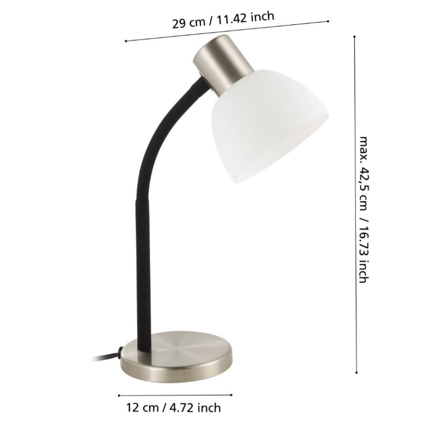 Eglo - Eπιτραπέζιο φωτιστικό 1xE14/25W/230V ματ χρώμιο