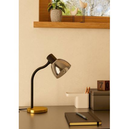 Eglo - Eπιτραπέζιο φωτιστικό 1xE14/25W/230V χρυσό/μαύρο