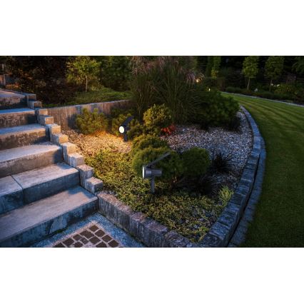 Eglo - LED RGBW Ρυθμιζόμενη ηλιακή λάμπα LED/3W/4,5V IP44 μαύρη + τηλεχειριστήριο