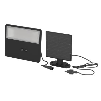 Eglo - LED Ηλιακό επιτοίχιο φωτιστικό με αισθητήρα LED/6,7W/3,7V 2400 mAh IP44 μαύρο