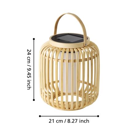 Eglo - LED Ηλιακό Επιτραπέζιο φωτιστικό LED/3,3W/3,7V 1800 mAh IP44