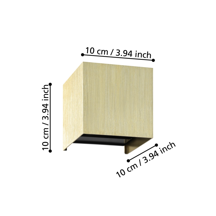 Eglo - Φωτιστικό τοίχου LED 2xLED/1,5W/230V 3000K χρυσό