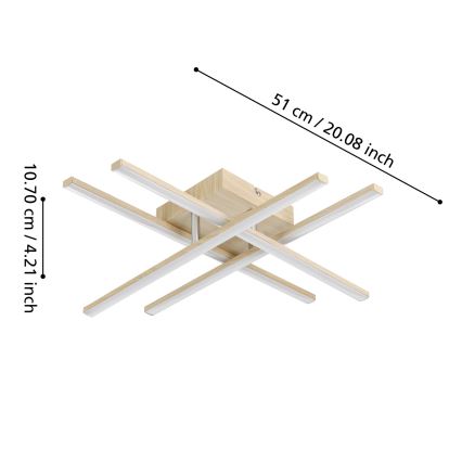 Eglo - Φωτιστικό οροφής LED/20,5W/230V χρυσό