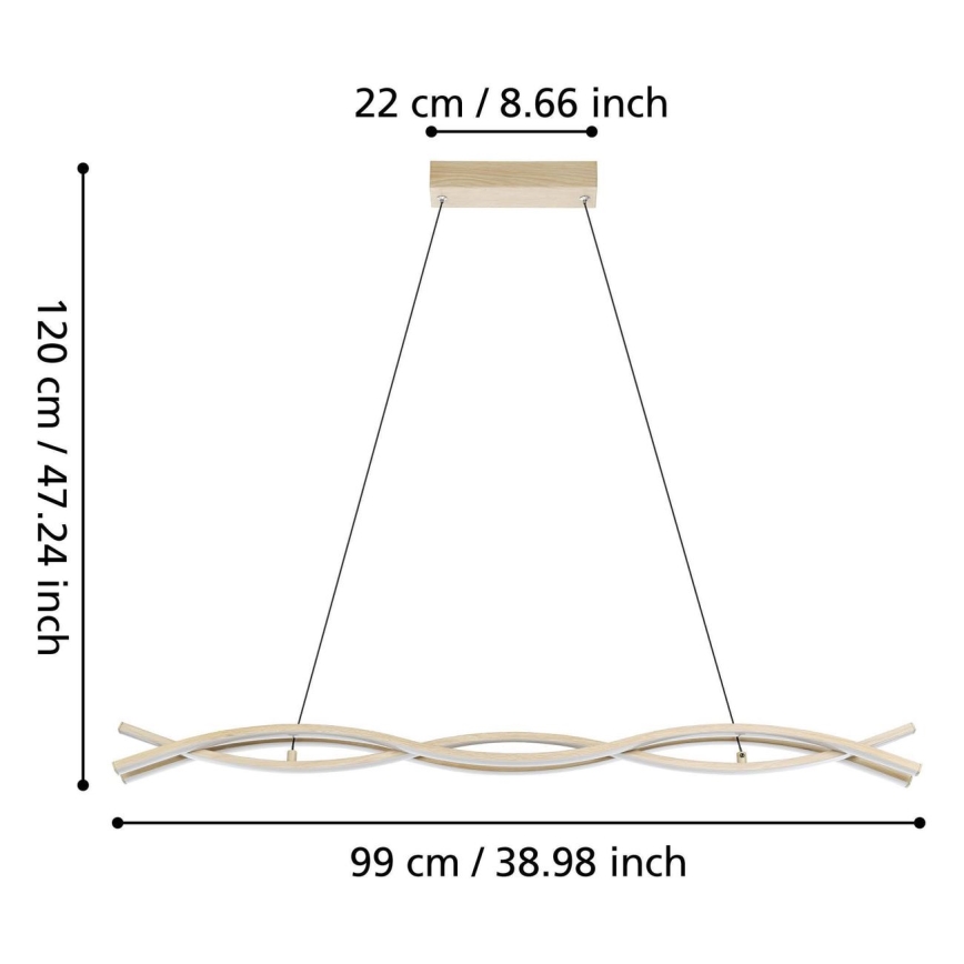 Eglo - Κρεμαστό φωτιστικό LED με σύρμα LED/35W/230V μπεζ