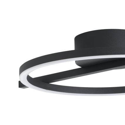 Eglo - LED RGBW Dimmable φωτιστικό οροφής LED/17W/230V 2700-6500K μαύρο + τηλεχειριστήριο