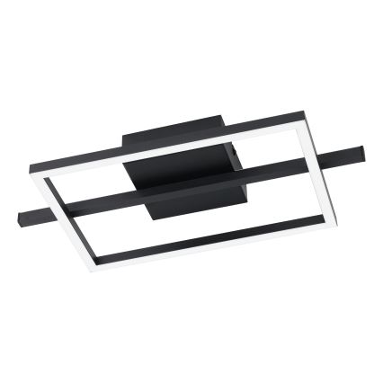 Eglo - LED RGBW Dimmable φωτιστικό οροφής LED/17W/230V 2700-6500K μαύρο + τηλεχειριστήριο
