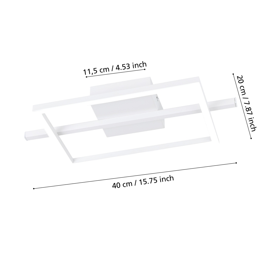 Eglo - LED RGBW Dimmable φωτιστικό οροφής LED/17W/230V 2700-6500K λευκό + τηλεχειριστήριο