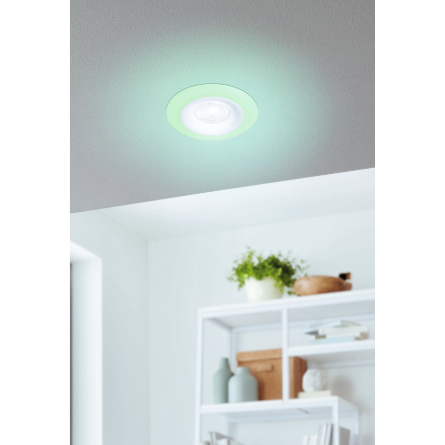Eglo - ΣΕΤ 3xLED RGBW Χωνευτό φωτιστικό οροφής μπάνιου dimmimg 3xLED/3,8W/230V 2700-6500K IP44 + τηλεχειριστήριο