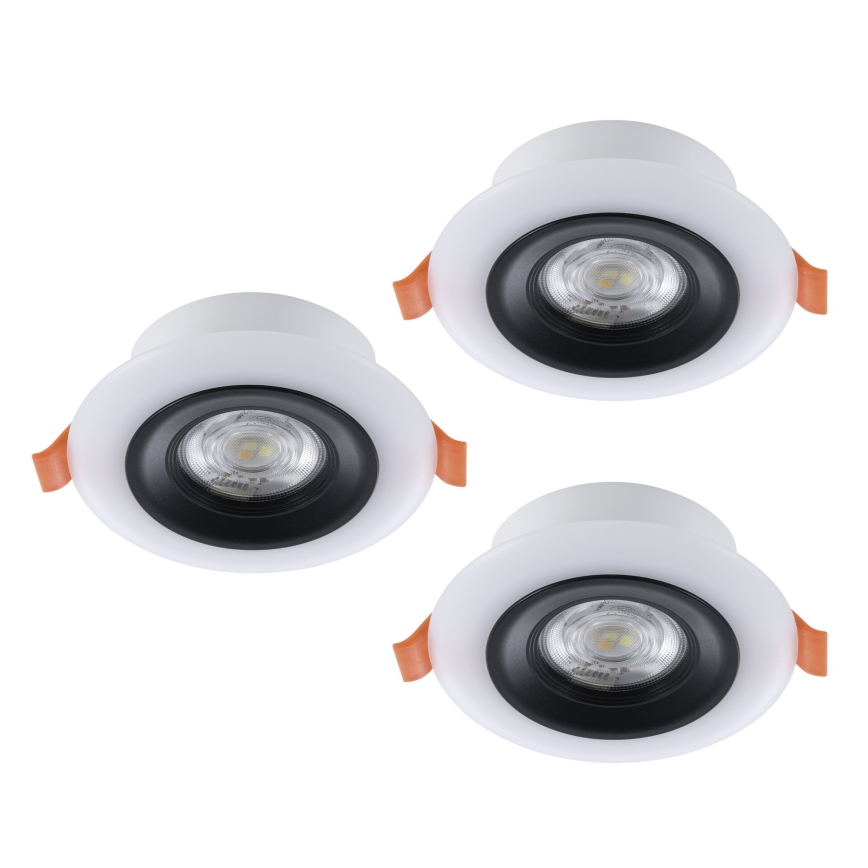 Eglo - ΣΕΤ 3x LED RGBW ρυθμιζόμενα εντοιχισμένα φωτιστικά για μπάνιο LED/3,8W/230V 2700-6500K IP44 + τηλεχειριστήριο