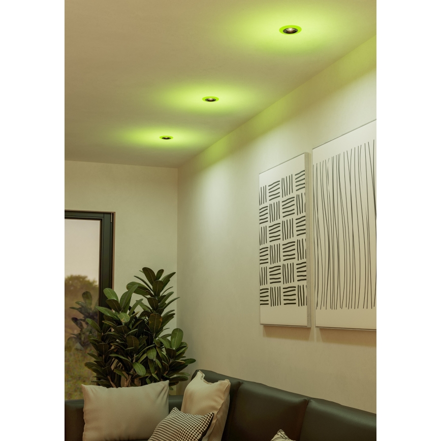 Eglo - ΣΕΤ 3x LED RGBW Χωνευτό φωτιστικό οροφής μπάνιου dimmimg 3xLED/3,8W/230V 2700-6500K IP44 + τηλεχειριστήριο