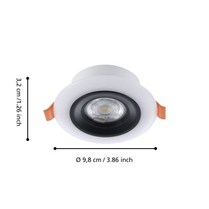 Eglo - ΣΕΤ 3x LED RGBW Χωνευτό φωτιστικό οροφής μπάνιου dimmimg 3xLED/3,8W/230V 2700-6500K IP44 + τηλεχειριστήριο