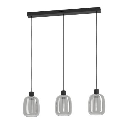Eglo - LED RGBW Κρεμαστό φωτιστικό οροφής ντιμαριζόμενο 3xLED/3,7W/230V 2700-6500K γκρι