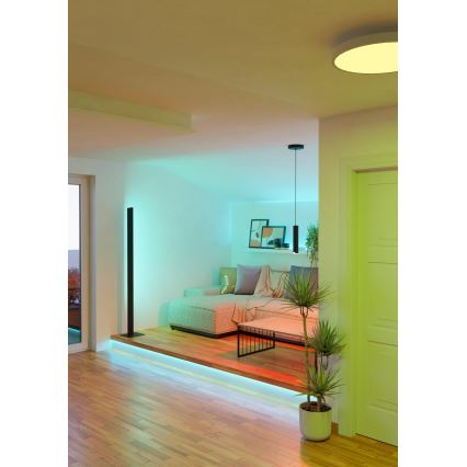 Eglo - LED RGBW Κρεμαστό φωτιστικό οροφής ντιμαριζόμενο LED/3,7W/230V 2700-6500K μαύρο