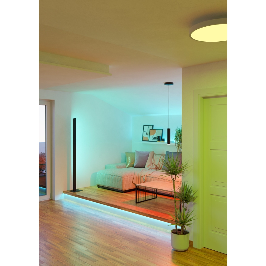 Eglo - LED RGBW Κρεμαστό φωτιστικό οροφής ντιμαριζόμενο LED/3,7W/230V 2700-6500K μαύρο