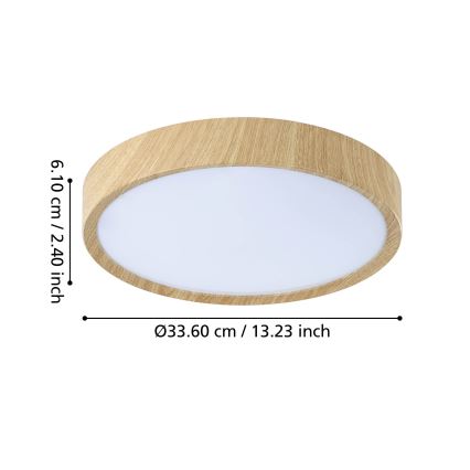 Eglo - Φωτιστικό οροφής μπάνιου LED LED/14,6W/230V IP44 μπεζ