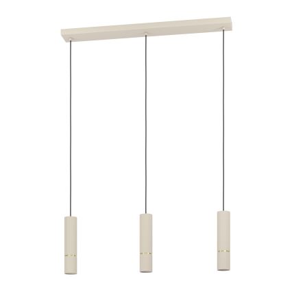 Eglo -  Κρεμαστό φωτιστικό οροφής LED 3xGU10/5W/230V 3000K μπεζ