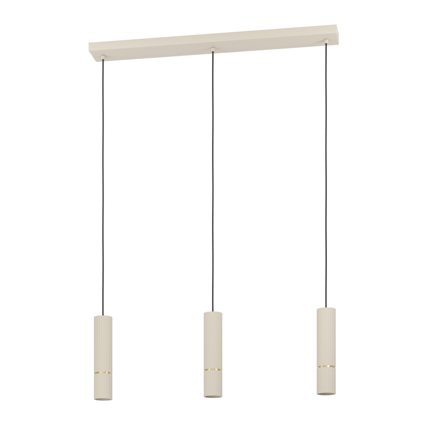 Eglo -  Κρεμαστό φωτιστικό οροφής LED 3xGU10/5W/230V 3000K μπεζ
