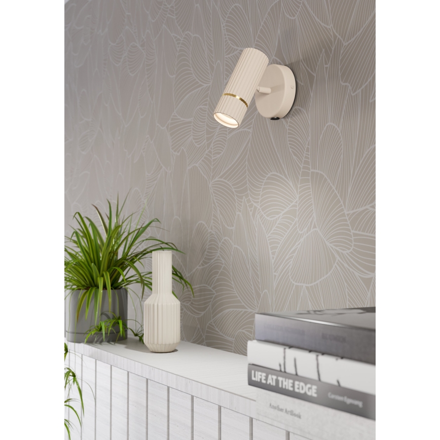 Eglo - Φωτιστικό τοίχου LED 1xGU10/5W/230V 3000K μπεζ